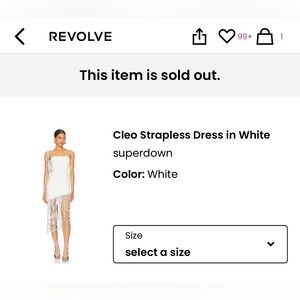 Superdown Cleo Strapless Dress in White